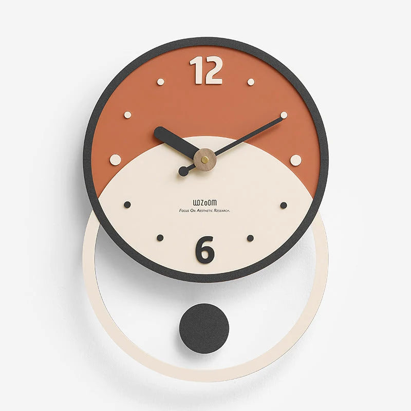 Wall Clock | MDF & Solid Walnut Face | Silent Sweep, 28 x 40 cm
