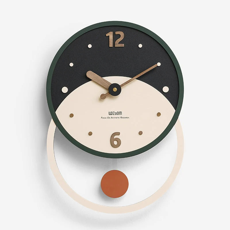 Wall Clock | MDF & Solid Walnut Face | Silent Sweep, 28 x 40 cm