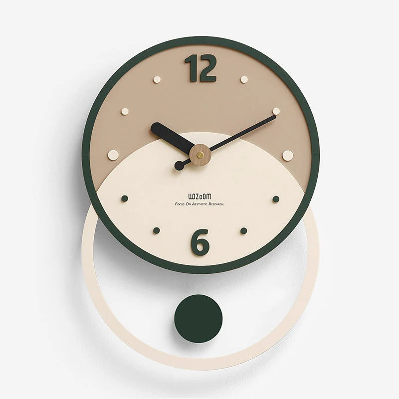 Wall Clock | MDF & Solid Walnut Face | Silent Sweep, 28 x 40 cm