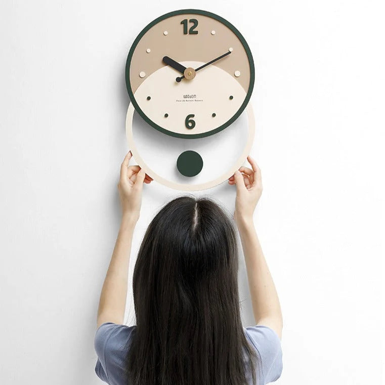 Wall Clock | MDF & Solid Walnut Face | Silent Sweep, 28 x 40 cm