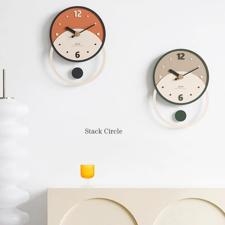 Wall Clock | MDF & Solid Walnut Face | Silent Sweep, 28 x 40 cm
