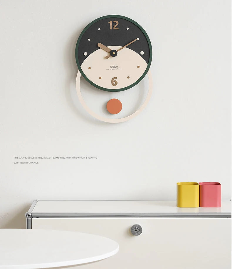 Wall Clock | MDF & Solid Walnut Face | Silent Sweep, 28 x 40 cm