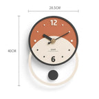 Wall Clock | MDF & Solid Walnut Face | Silent Sweep, 28 x 40 cm