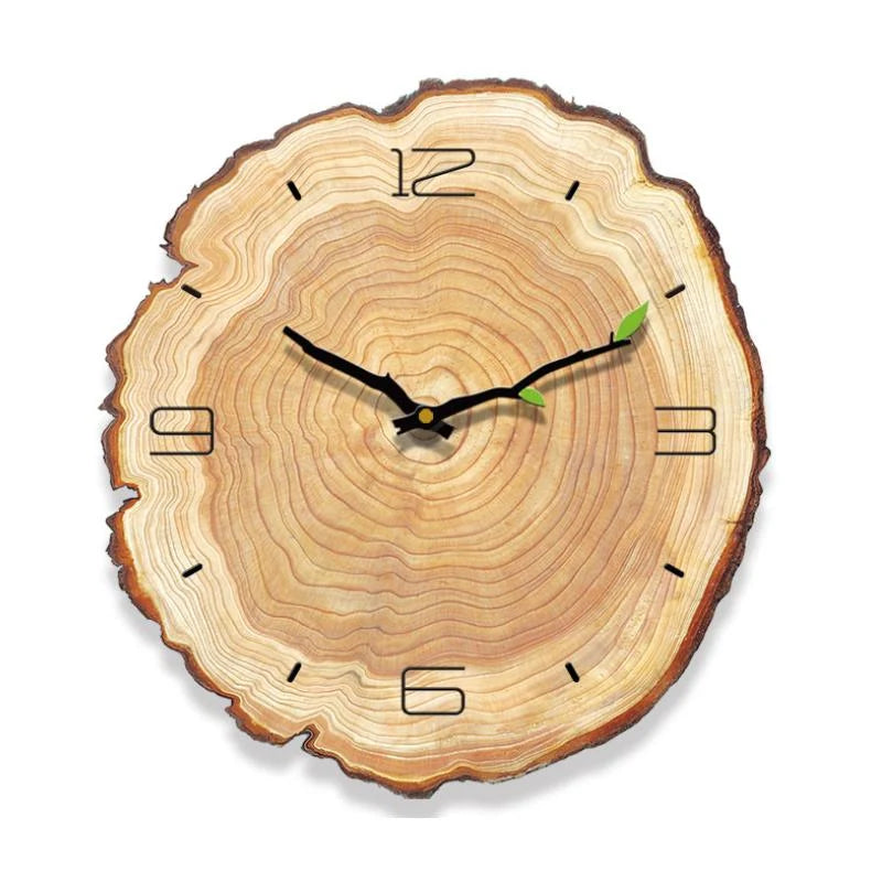 Wall Clock | Wood Growth Rings & Silent Movement | 30 cm