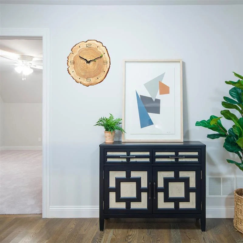 Wall Clock | Wood Growth Rings & Silent Movement | 30 cm