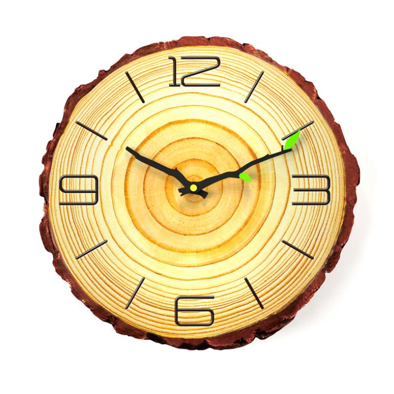 Wall Clock | Wood Growth Rings & Silent Movement | 30 cm