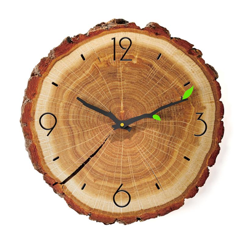 Wall Clock | Wood Growth Rings & Silent Movement | 30 cm