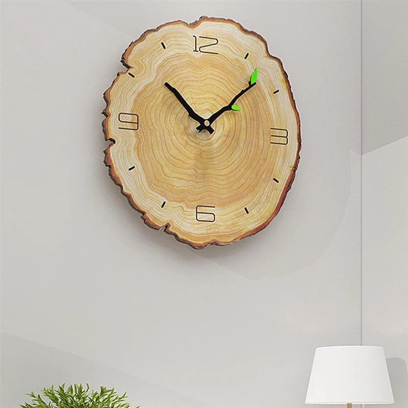Wall Clock | Wood Growth Rings & Silent Movement | 30 cm