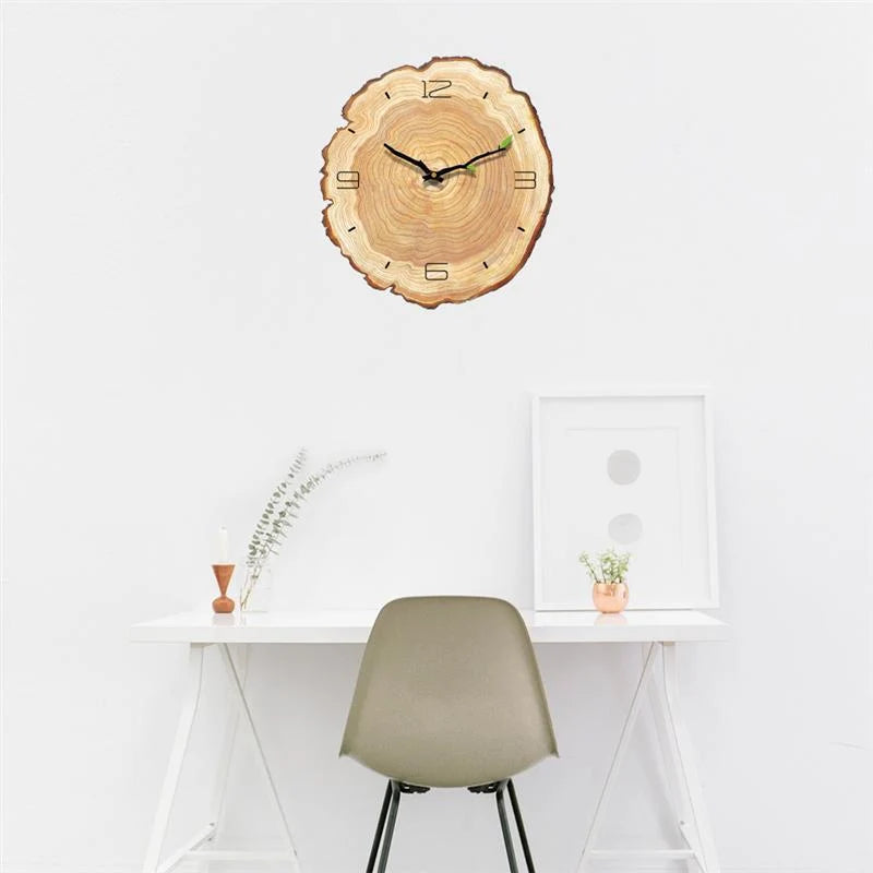 Wall Clock | Wood Growth Rings & Silent Movement | 30 cm