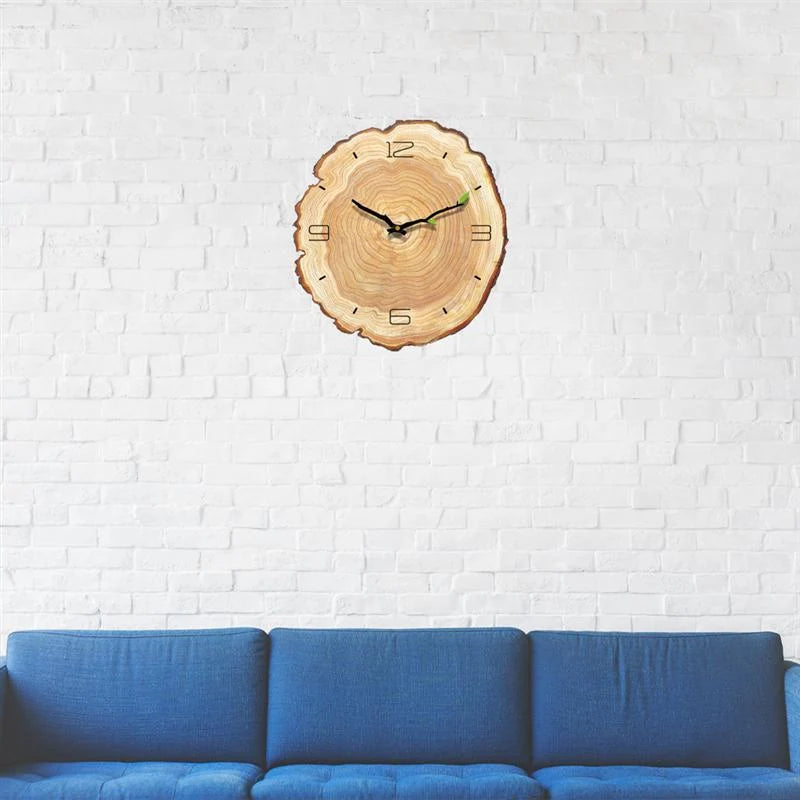 Wall Clock | Wood Growth Rings & Silent Movement | 30 cm