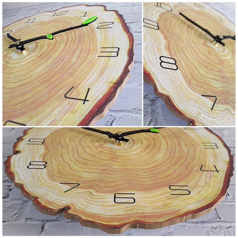 Wall Clock | Wood Growth Rings & Silent Movement | 30 cm