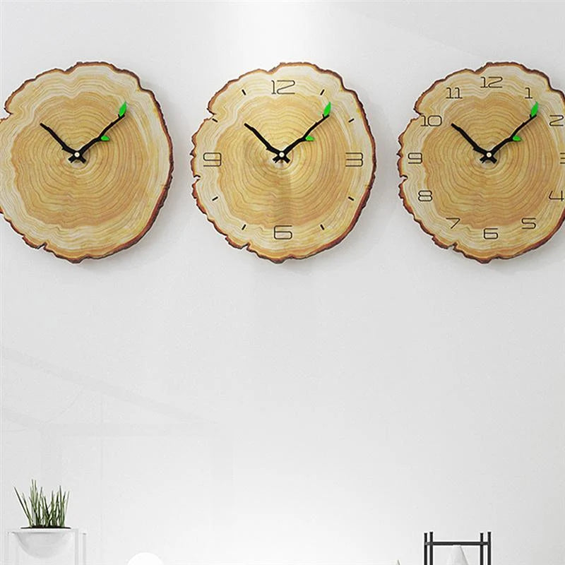 Wall Clock | Wood Growth Rings & Silent Movement | 30 cm