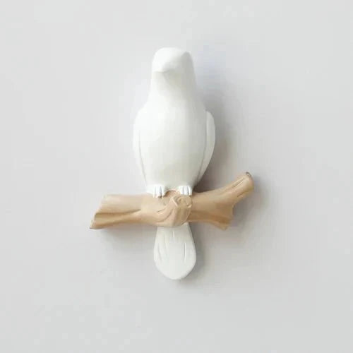 Wall Coat Rack | Resin & Bird Motif