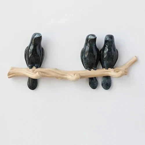 Wall Coat Rack | Resin & Bird Motif