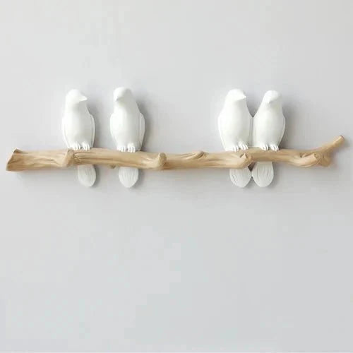 Wall Coat Rack | Resin & Bird Motif