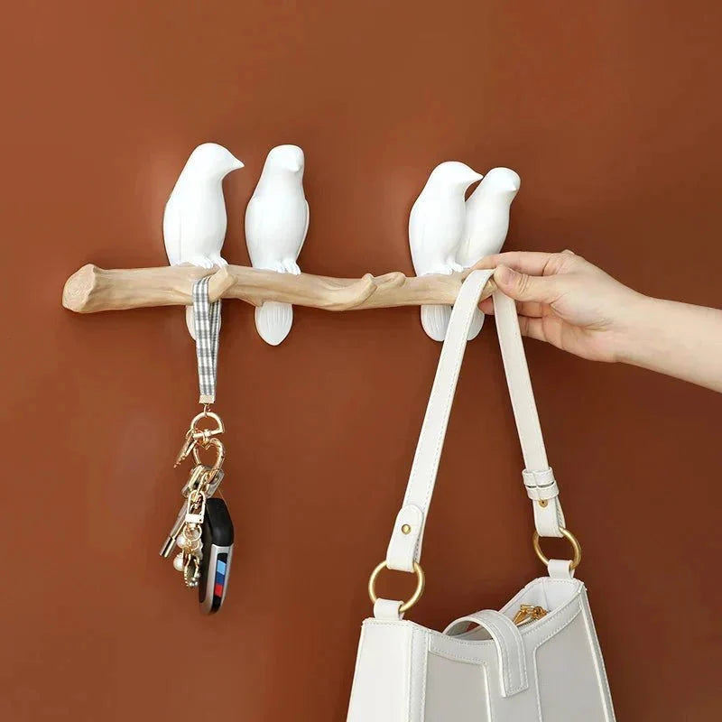 Wall Coat Rack | Resin & Bird Motif