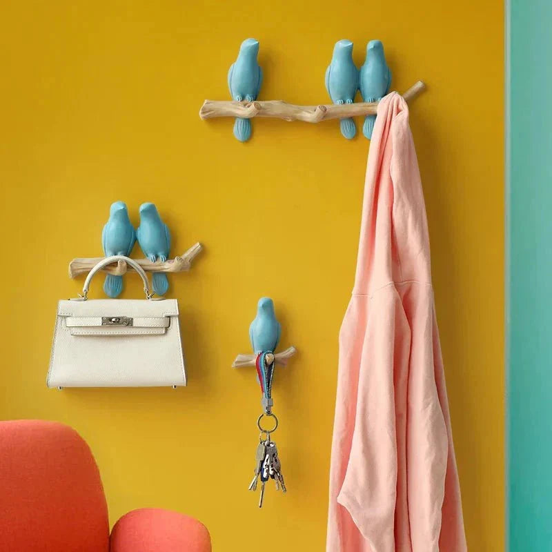 Wall Coat Rack | Resin & Bird Motif