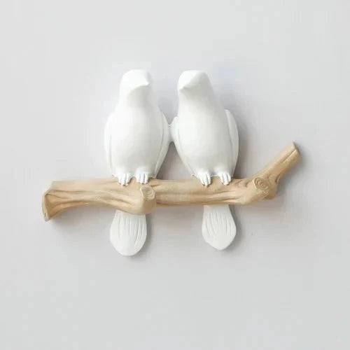 Wall Coat Rack | Resin & Bird Motif