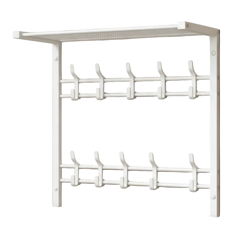Wall Coat Rack | Shelf, Hooks & Clothes Rail | Space-Saving