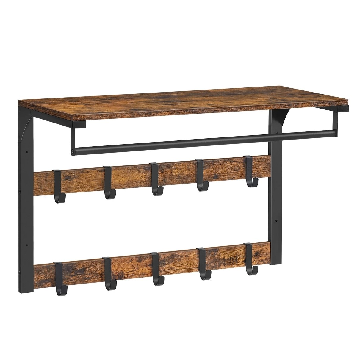 Wall Coat Rack | Shelf, Hooks & Clothes Rail | Space-Saving
