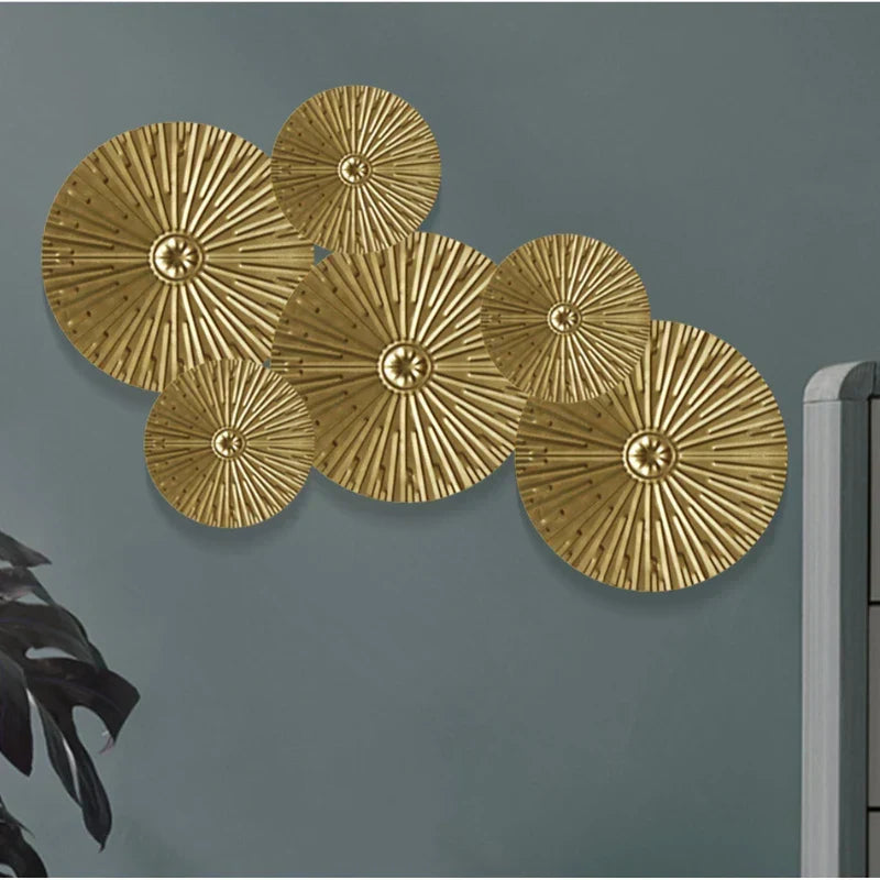 Wall Decoration | Nordic Round Gold Metal