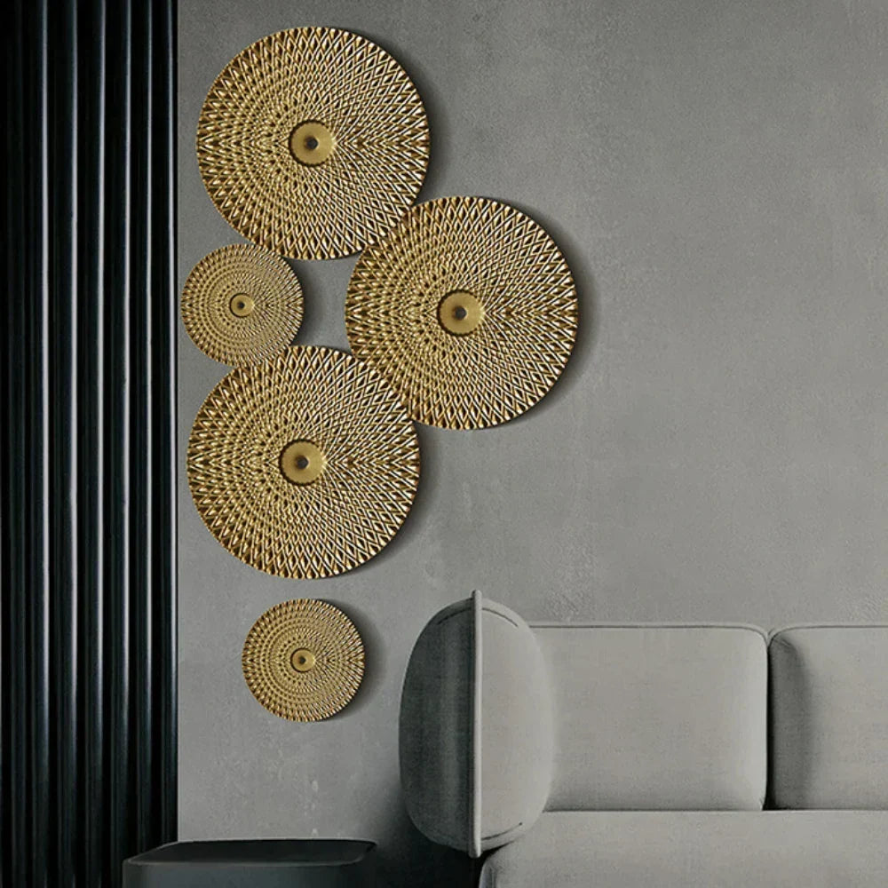 Wall Decoration | Nordic Round Gold Metal