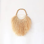 Wall Hanging | Boho Handmade Raffia & Bamboo Loop