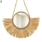 Wall Hanging | Boho Handmade Raffia & Bamboo Loop