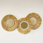 Wall Hanging | Boho Handmade Raffia & Bamboo Loop