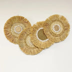 Wall Hanging | Boho Handmade Raffia & Bamboo Loop