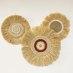 Wall Hanging | Boho Handmade Raffia & Bamboo Loop