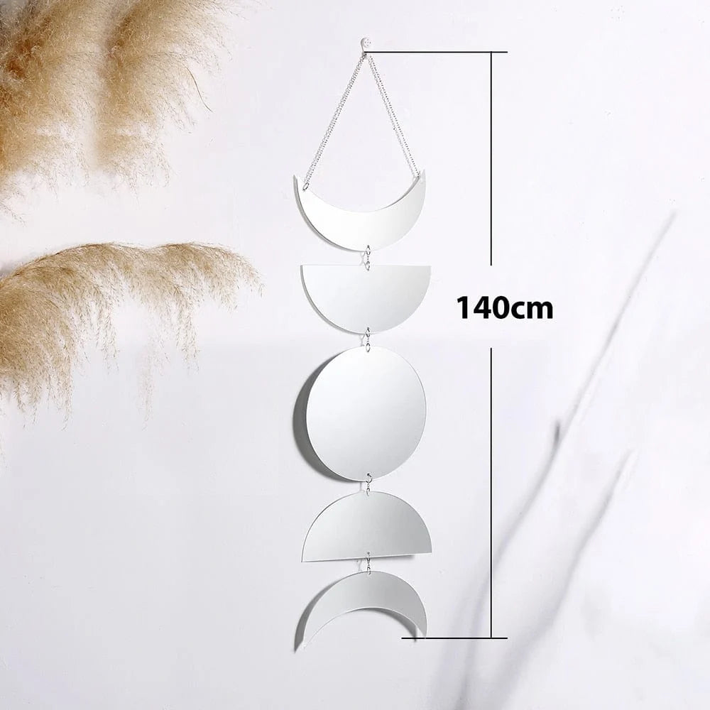 Wall Hanging | Moon-Phase Acrylic Mirror | 140 cm