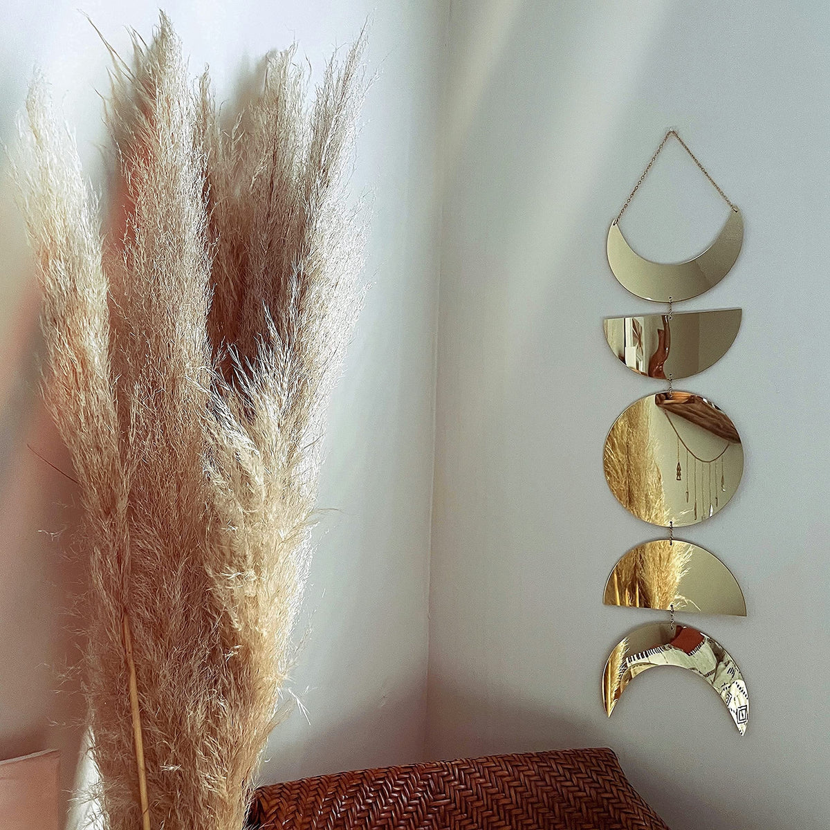 Wall Hanging | Moon-Phase Acrylic Mirror | 140 cm