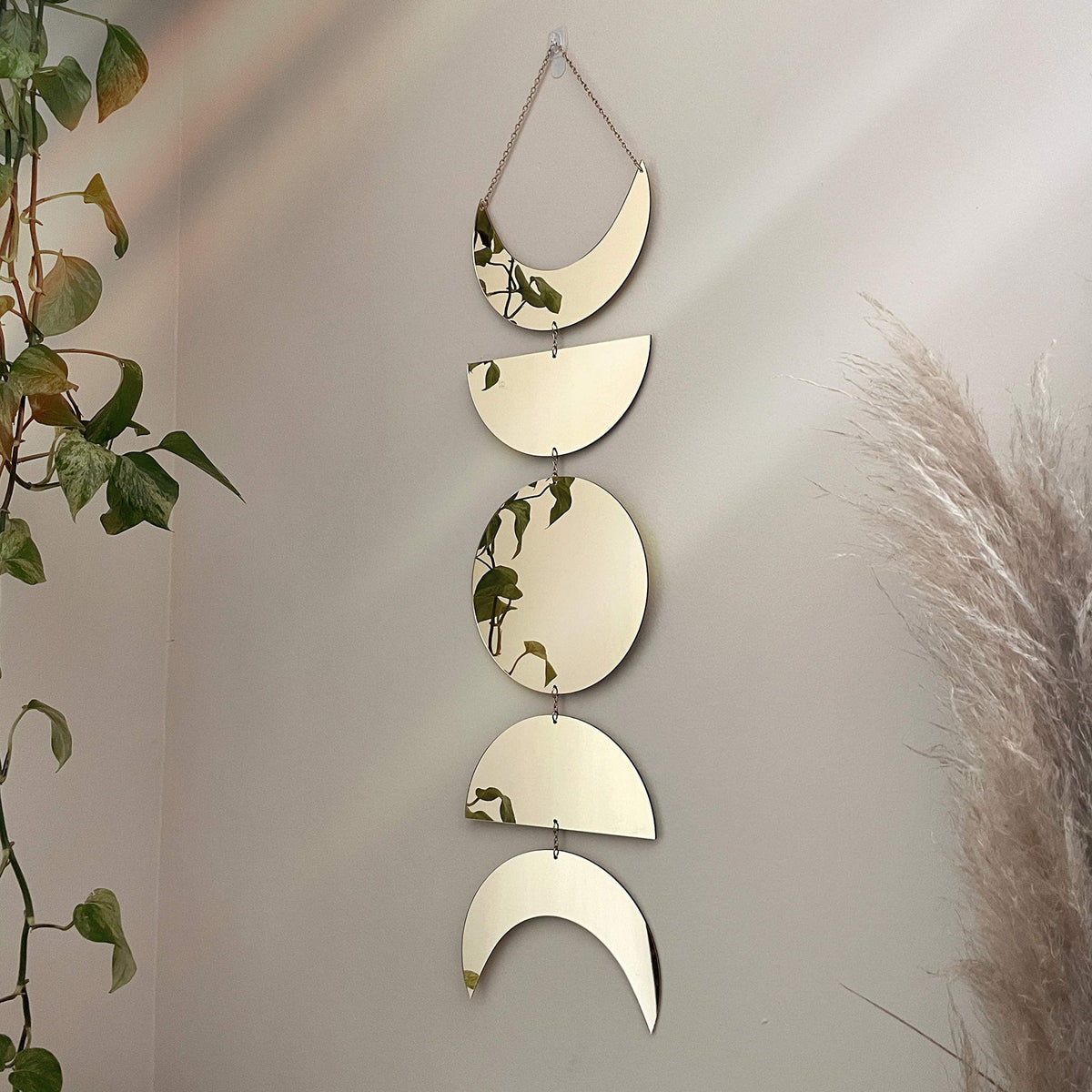 Wall Hanging | Moon-Phase Acrylic Mirror | 140 cm