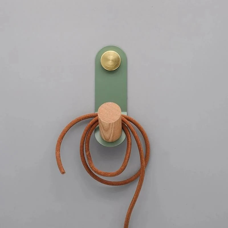 Wall Hook | Oak Wood & High Load Capacity | Screw & Self-Adhesive