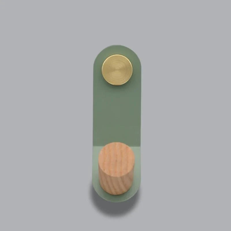 Wall Hook | Oak Wood & High Load Capacity | Screw & Self-Adhesive