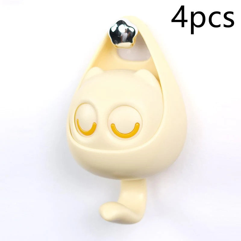 Wall Hook | Winking Cat & Self-Adhesive | Supports 2.5 kg