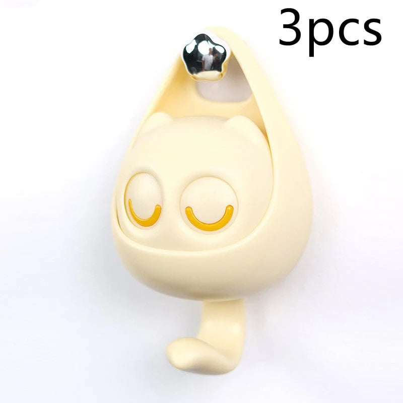 Wall Hook | Winking Cat & Self-Adhesive | Supports 2.5 kg