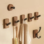 Wall Hooks | Self-Adhesive Beech, Oak & Walnut