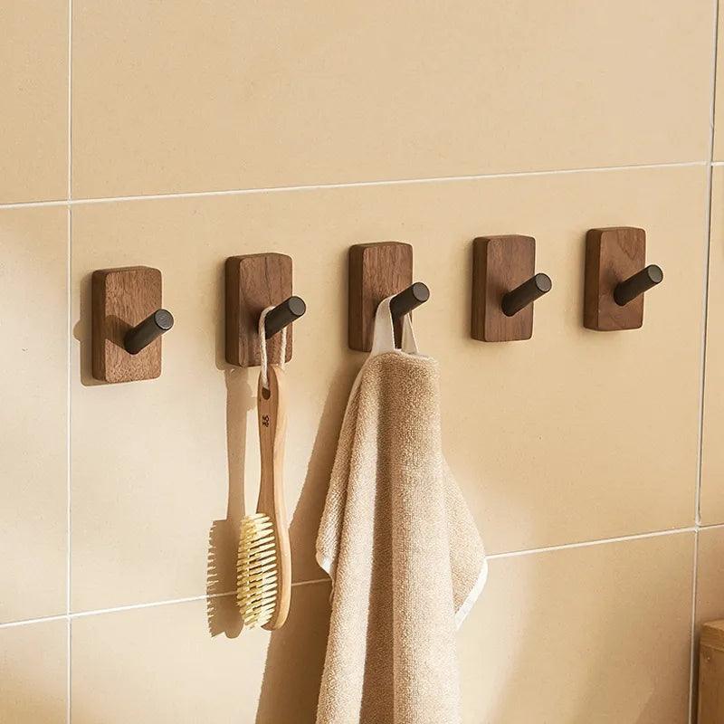 Wall Hooks | Self-Adhesive Beech, Oak & Walnut