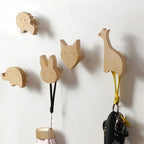Wall Hooks | Wooden Animal Design & Dual Mounting Options