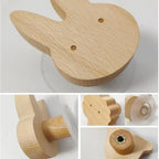 Wall Hooks | Wooden Animal Design & Dual Mounting Options