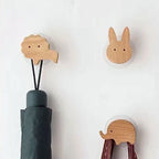 Wall Hooks | Wooden Animal Design & Dual Mounting Options