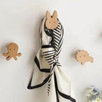 Wall Hooks | Wooden Animal Design & Dual Mounting Options