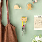 Wall Hooks | Wooden Animal Design & Dual Mounting Options