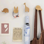 Wall Hooks | Wooden Animal Design & Dual Mounting Options