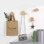 Wall Hooks | Wooden Animal Design & Dual Mounting Options