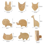 Wall Hooks | Wooden Animal Design & Dual Mounting Options