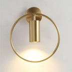 Wall Lamp | Adjustable Directional Shade & Space-Saving | Black & Gold Finish