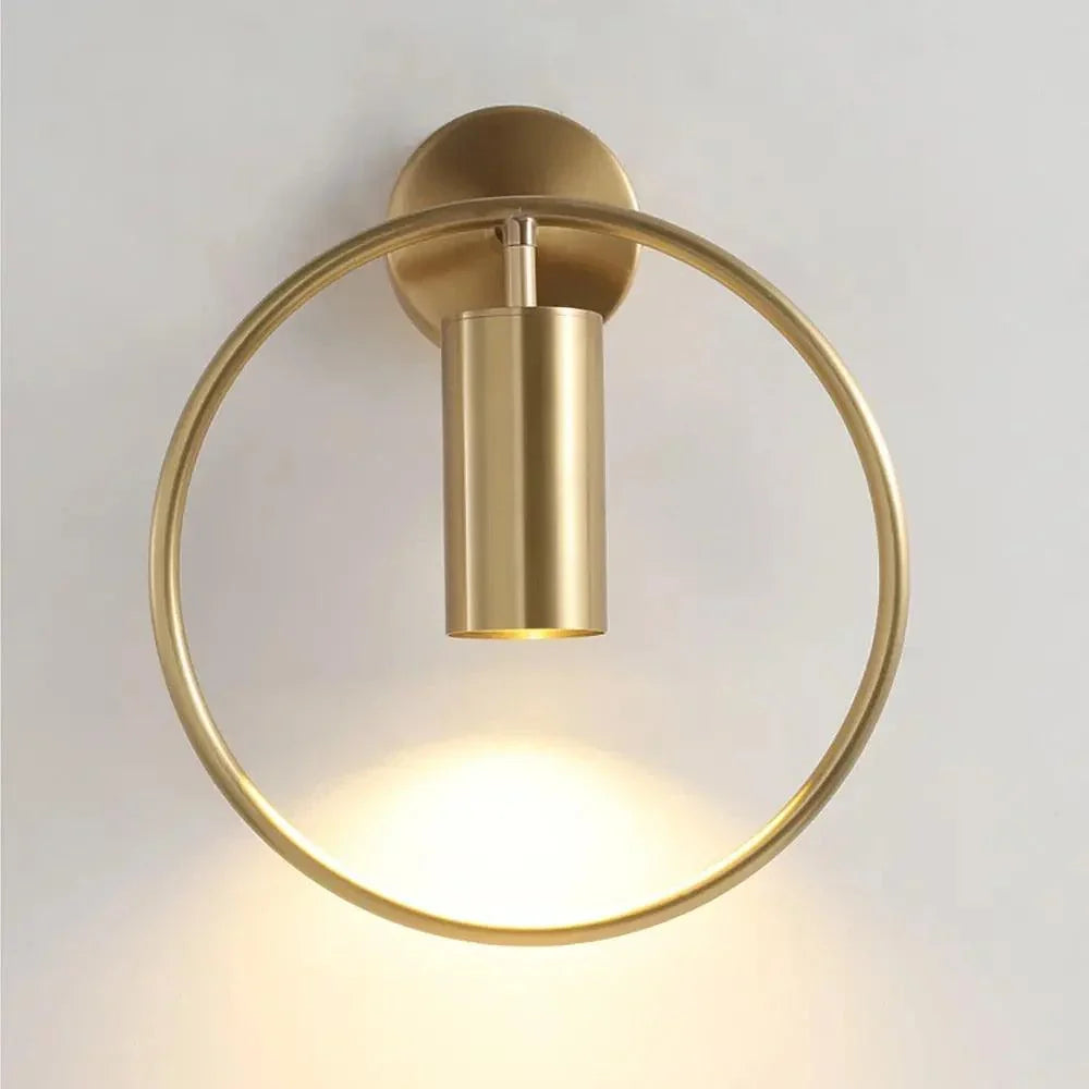 Wall Lamp | Adjustable Directional Shade & Space-Saving | Black & Gold Finish